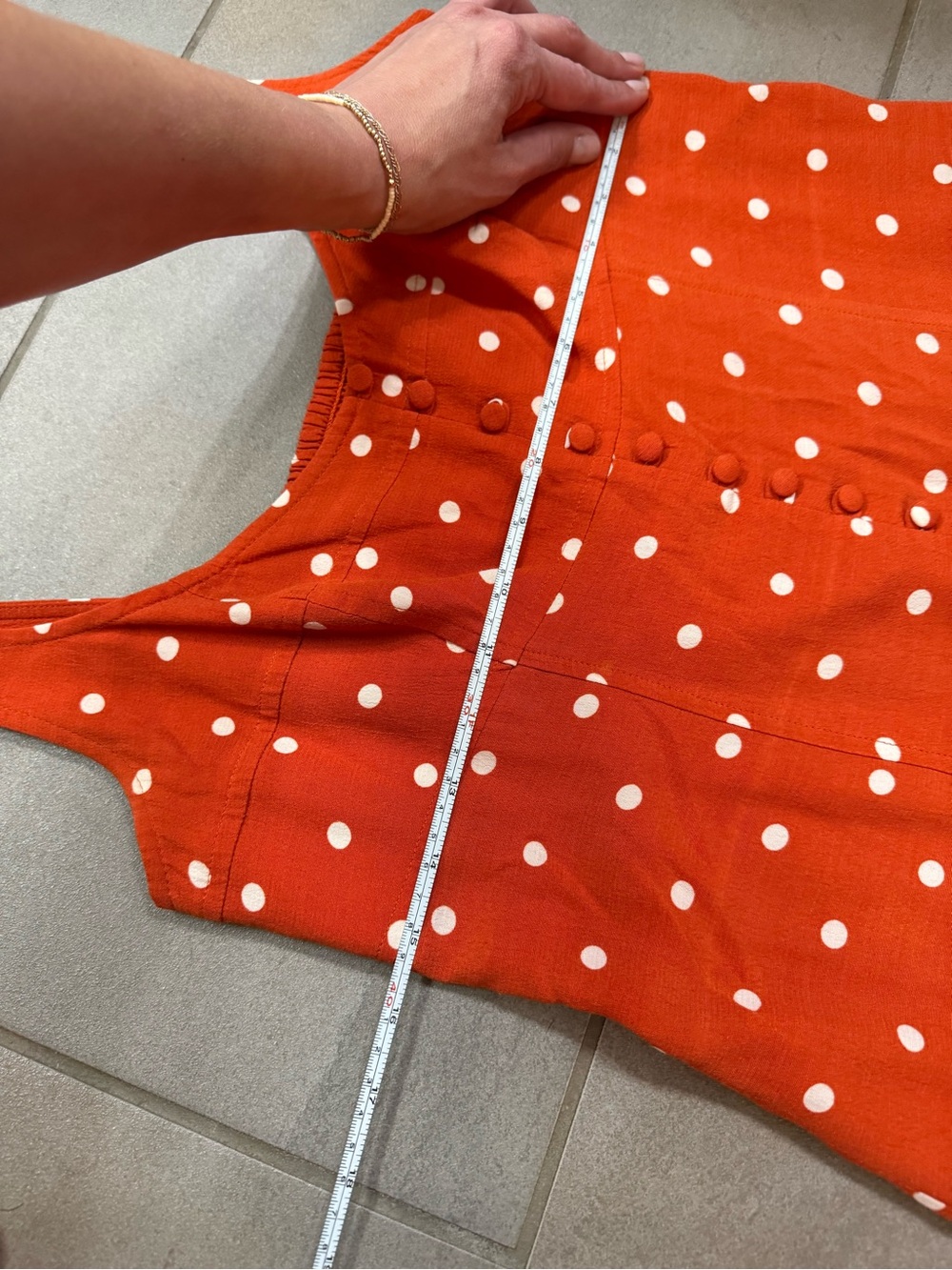 Maeve Orange Polka Dot Midi Dress - Picture 5 of 7
